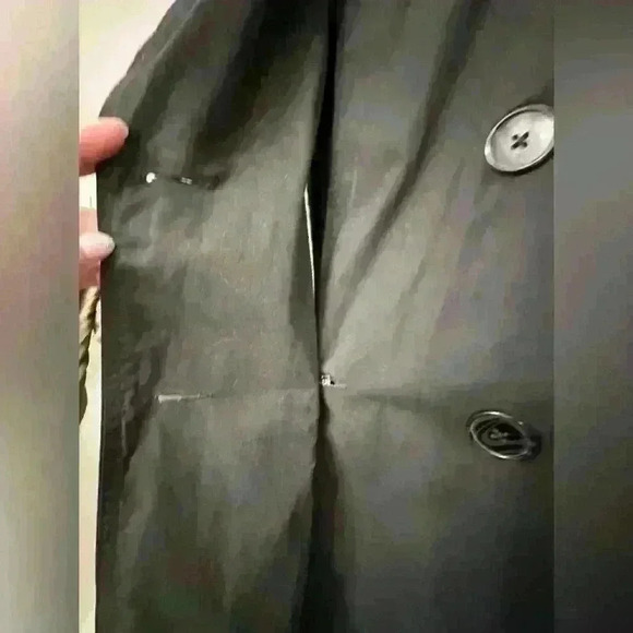 GAP Black Trench Coat - Picture 3 of 12
